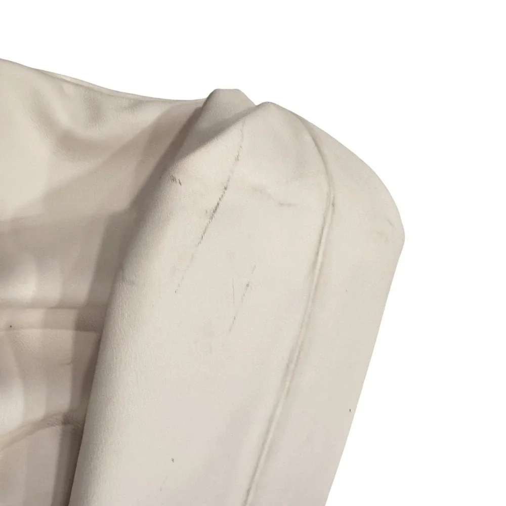 LDT Lily Tote Bag White Nappa Leather Pink Inside Preloved 18x12x5 Slouchy$298 - Picture 15 of 16
